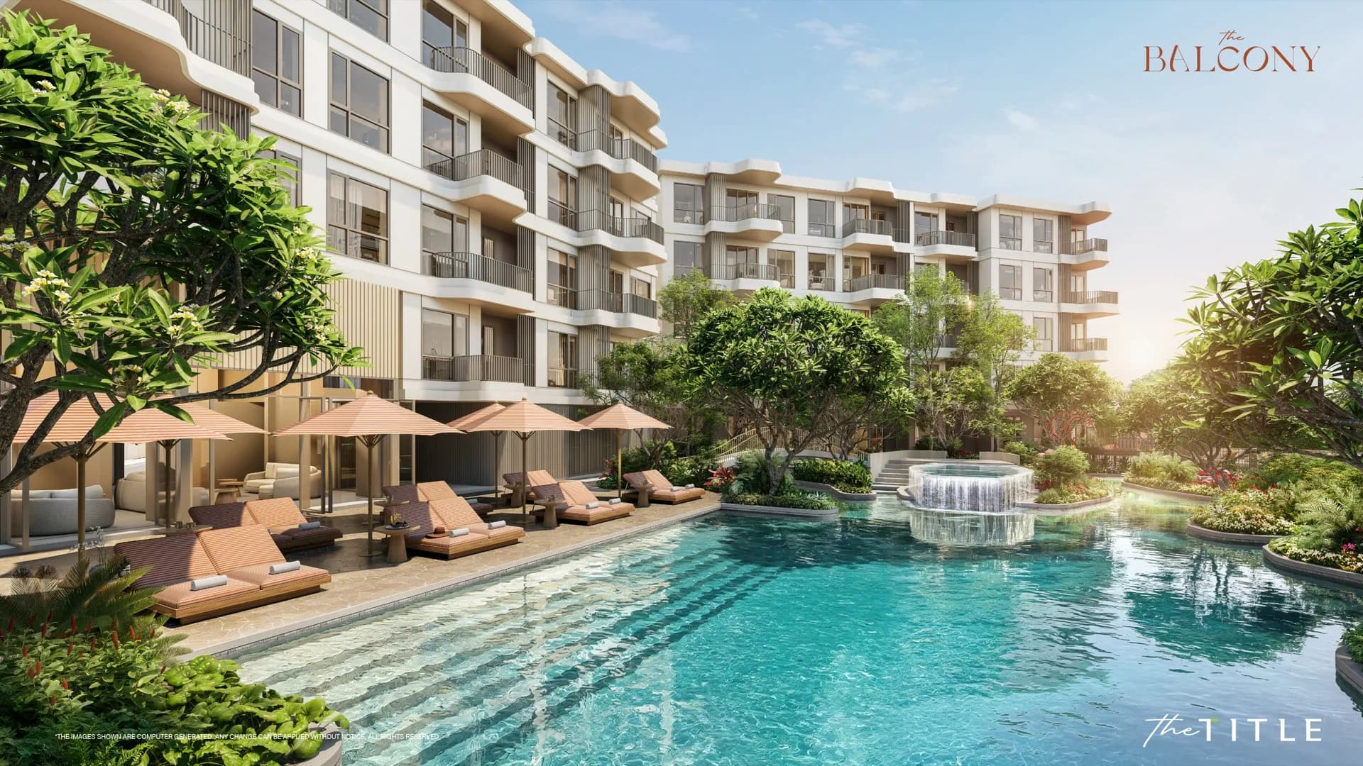 The Title Balcony: garden pool